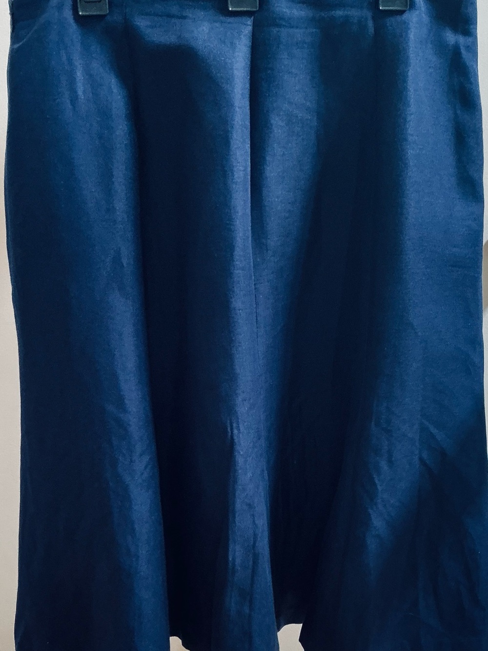 Talbots Navy Linen and Silk Blend Full Skirt